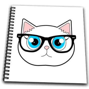 355x355 Cat With Glasses - Cat With Glasses Drawing