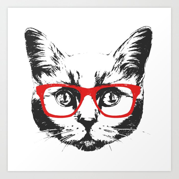 Cat With Glasses Drawing At Paintingvalley.com 