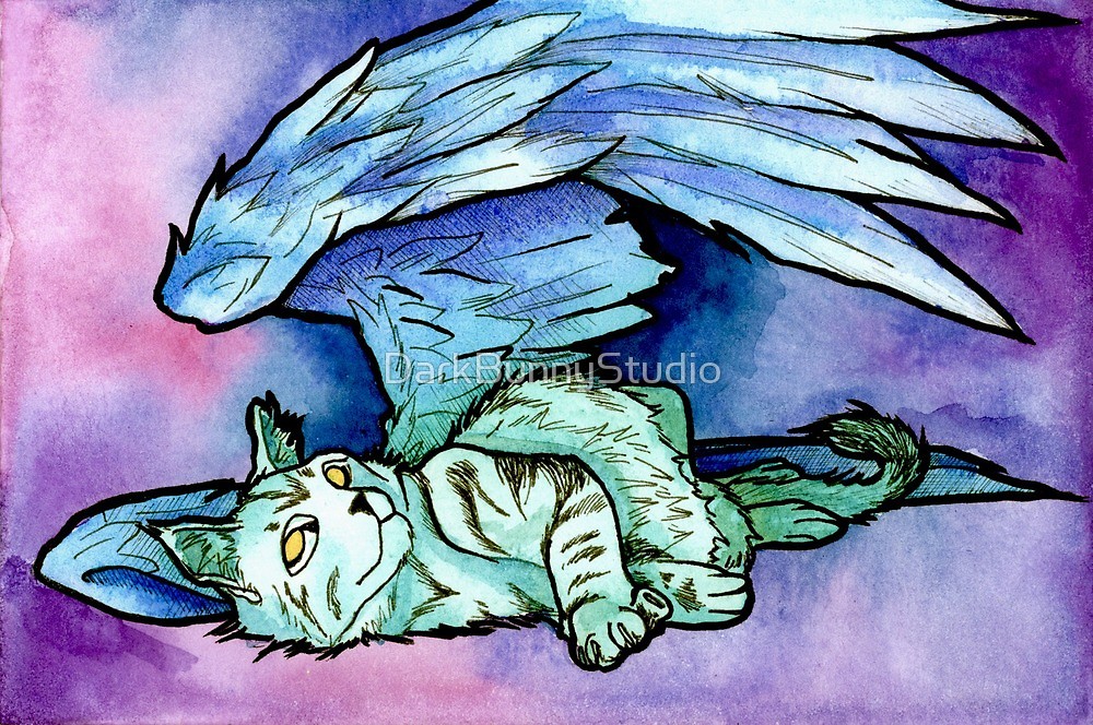 Cat With Wings Drawing at PaintingValley.com | Explore collection of ...