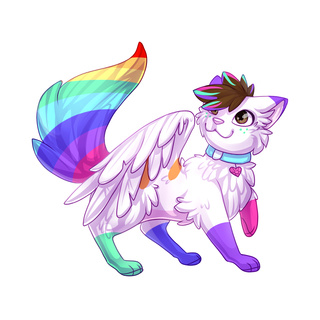 320x320 Wingedcat Drawings On Paigeeworld Pictures Of Wingedcat - Cat With Wings Drawing