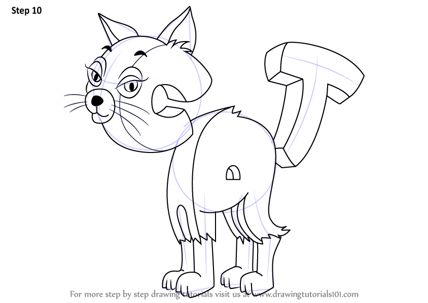 844x598 Learn How To Draw Cat From Wordworld - Cat Word Drawing