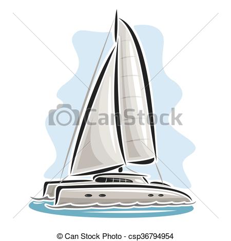 450x470 Catamarans Illustrations And Stock Art Catamarans - Catamaran Drawing