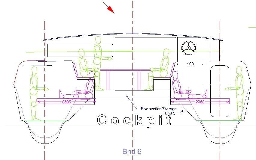 catamaran boat diagram