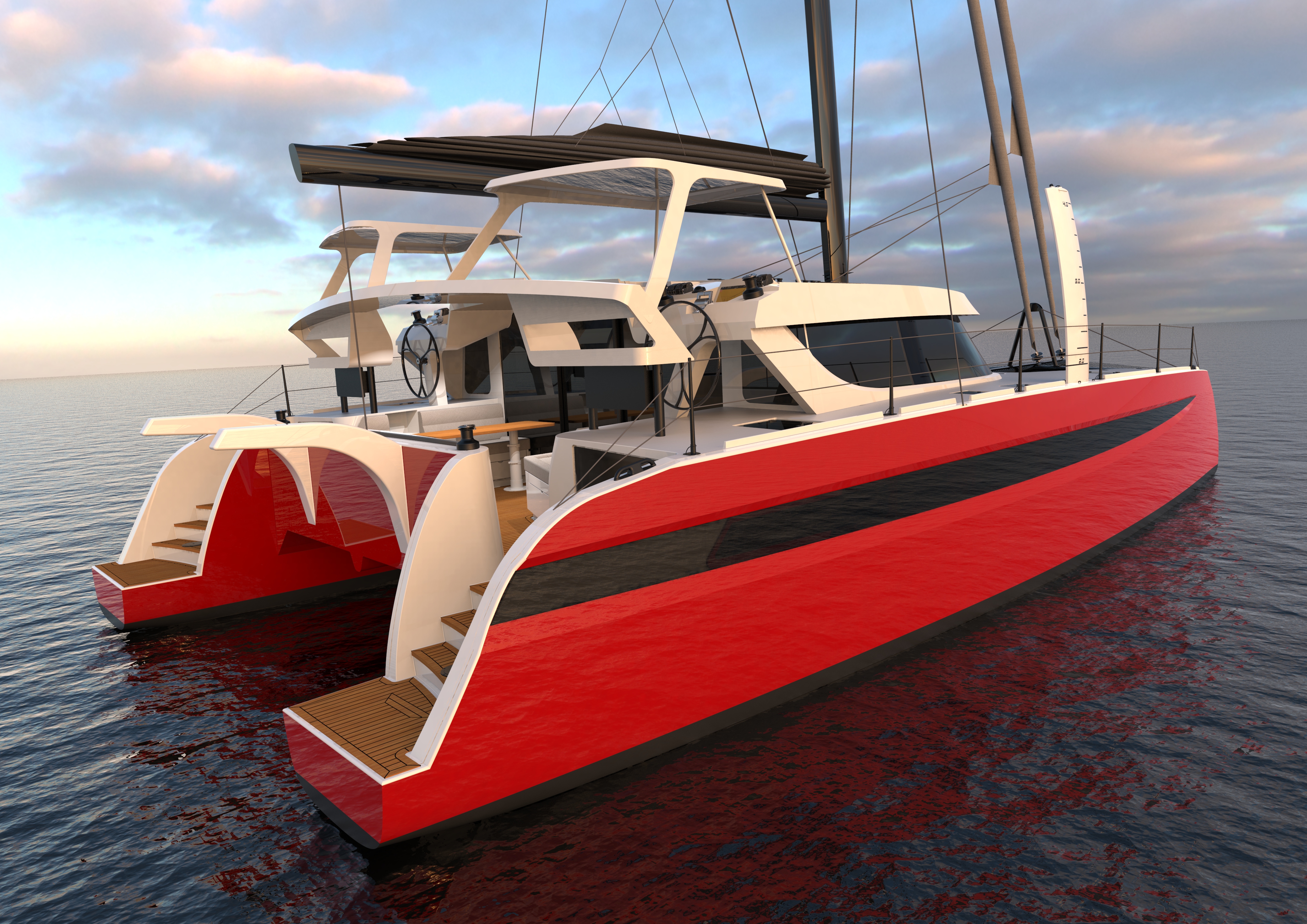 3840x2714 Performance Cruisers The Best New Catamarans For Racing And Fast - Catamaran Drawing