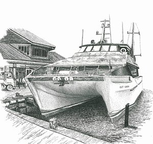 300x282 Cat Coco Drawing - Catamaran Drawing