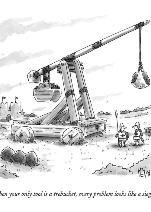 500x700 Two Medieval Soldiers Stand - Catapult Drawing