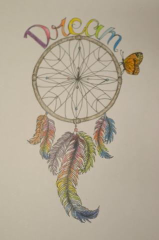 318x480 how to draw a dream catcher in easy steps life in art - Catcher Drawing