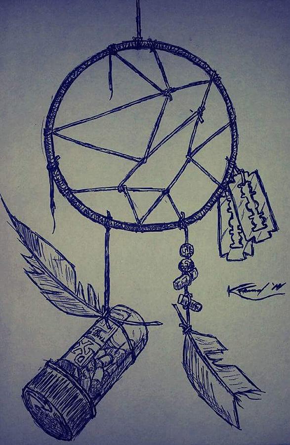 587x900 nightmare catcher drawing - Catcher Drawing