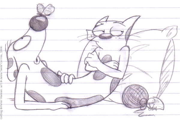 600x401 Catdog Drawing - Catdog Drawing