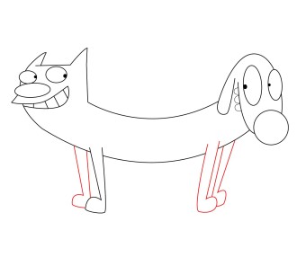 340x286 How To Draw Catdog Step - Catdog Drawing