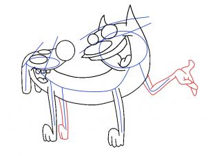 302x227 How To Draw How To Draw Catdog - Catdog Drawing