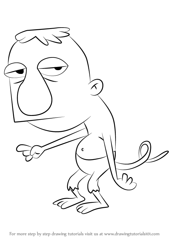 596x842 learn how to draw cornelius sunshine from catdog - Catdog Drawing