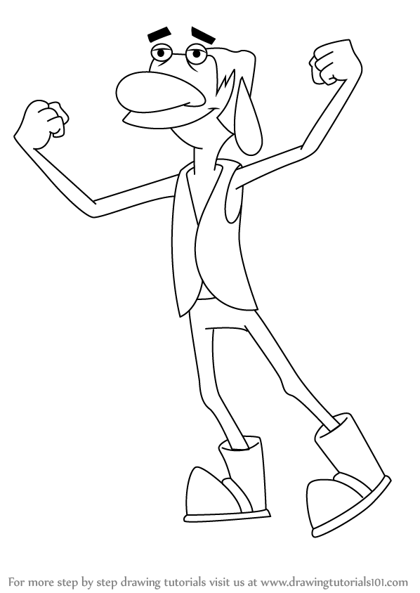 598x844 Learn How To Draw Lube From Catdog - Catdog Drawing