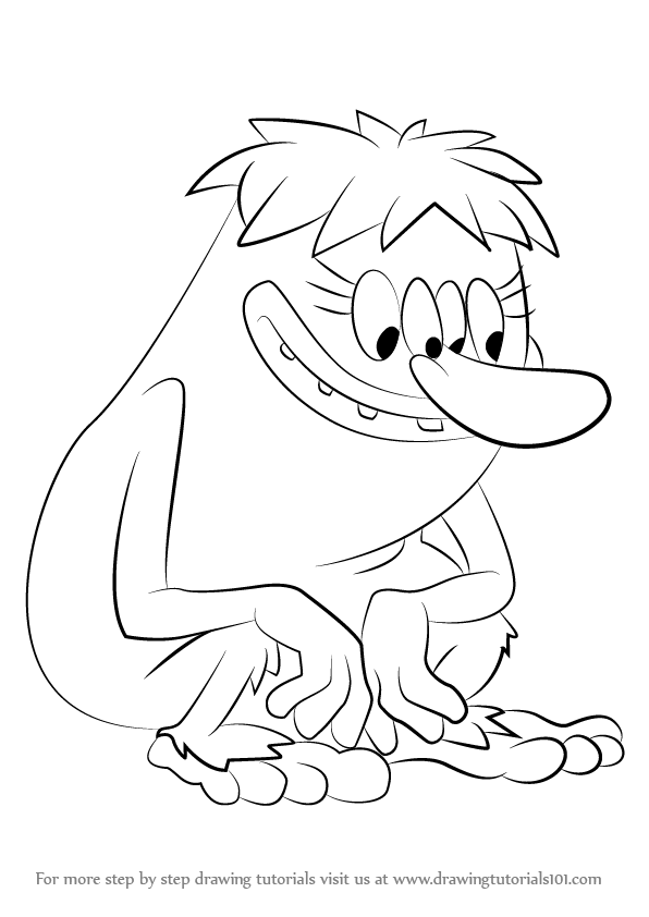 596x842 Learn How To Draw Mom From Catdog - Catdog Drawing