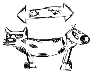 300x250 Catdog Drawing - Catdog Drawing