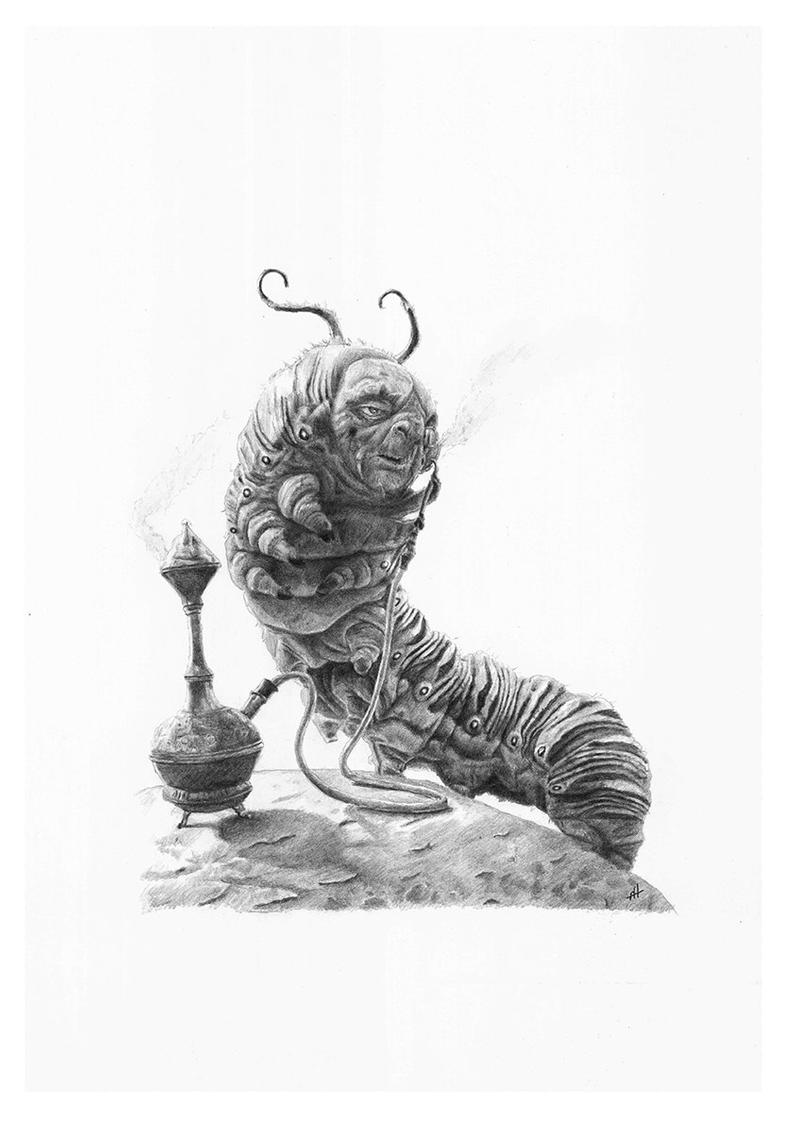 794x1123 alice in wonderland caterpillar pencil drawing etsy - Caterpillar Alice In Wonderland Drawing