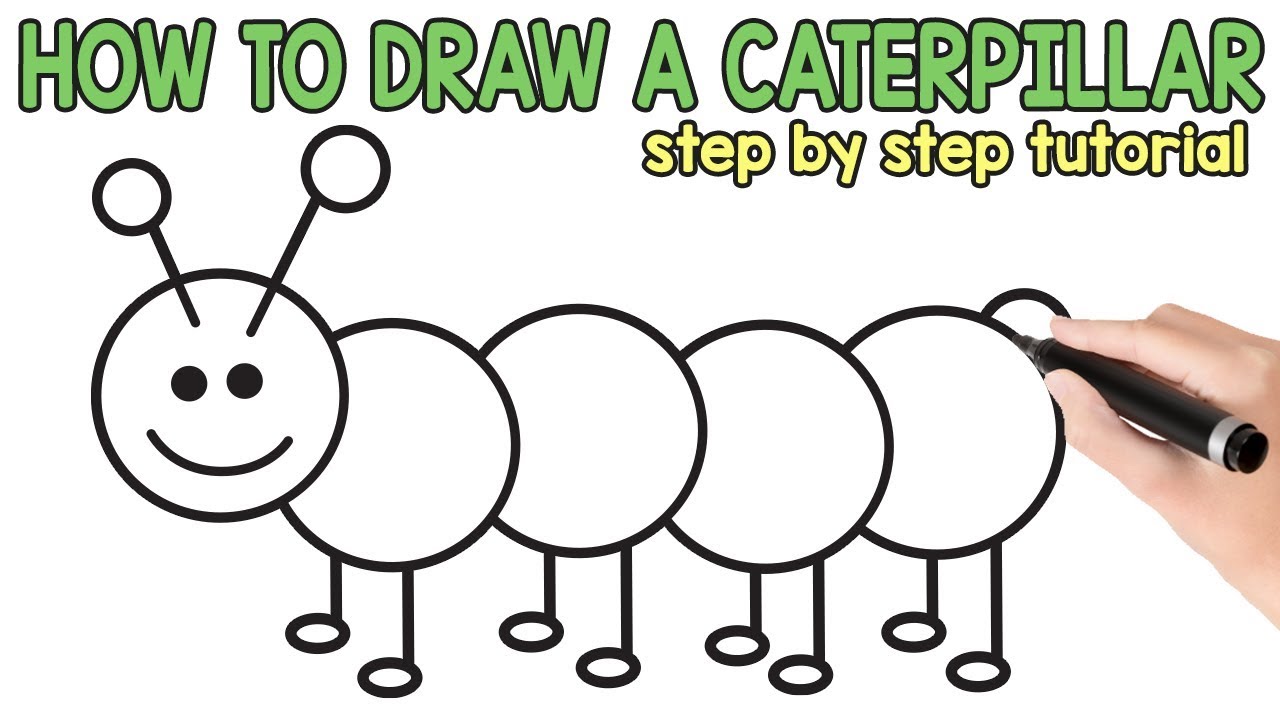 1280x720 How To Draw A Caterpillar - Caterpillar Drawing
