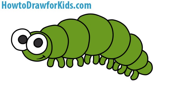 700x360 How To Draw A Caterpillar For Kids How To Draw For Kids - Caterpillar Drawing
