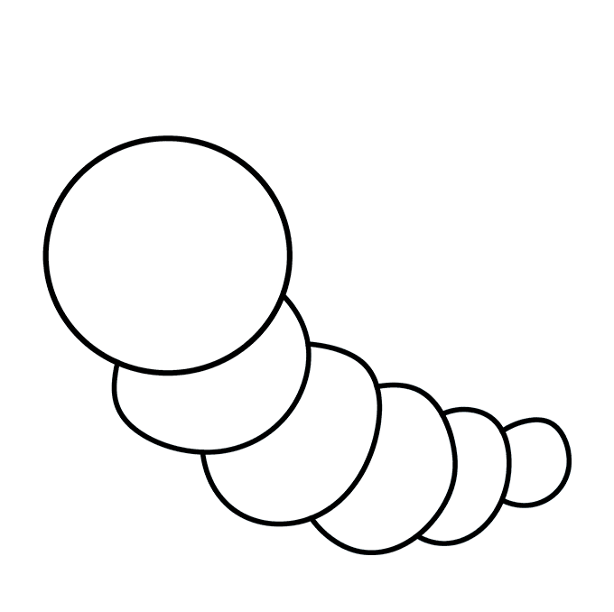 680x678 How To Draw A Cute Caterpillar - Caterpillar Drawing