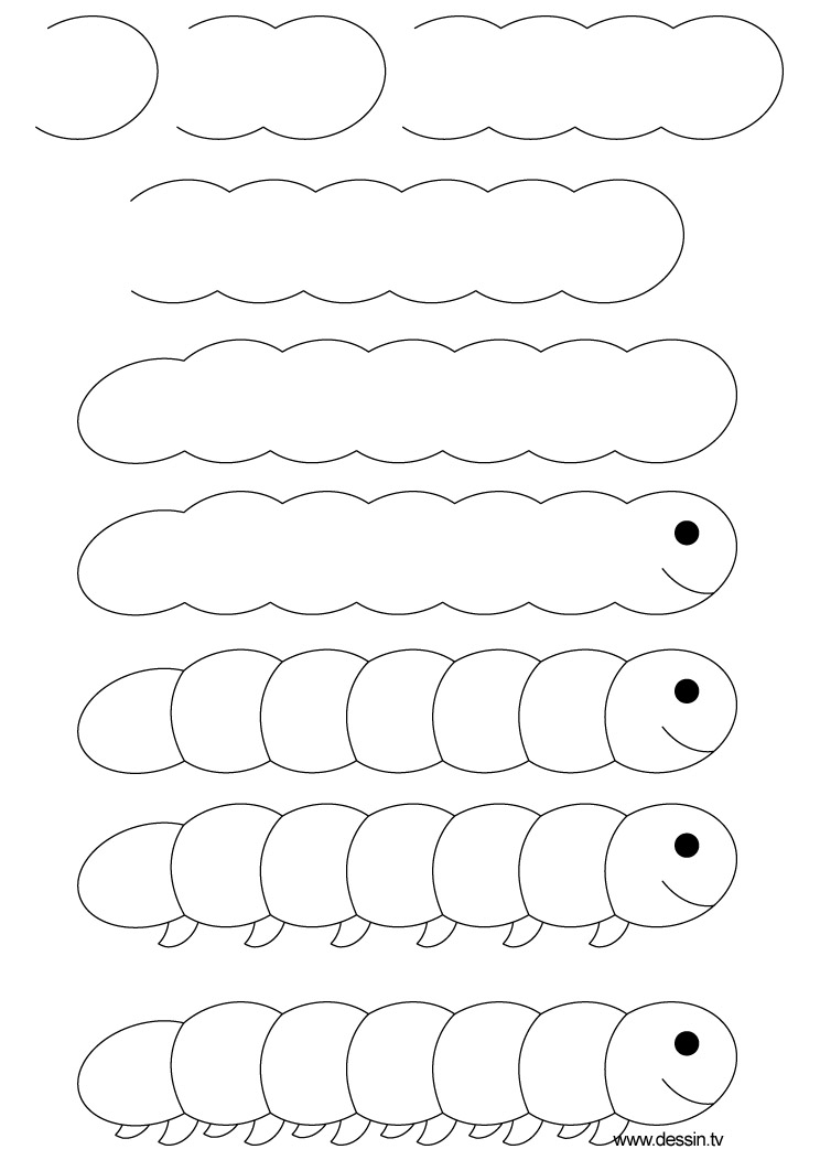 744x1052 Drawing Caterpillar - Caterpillar Drawing Pictures