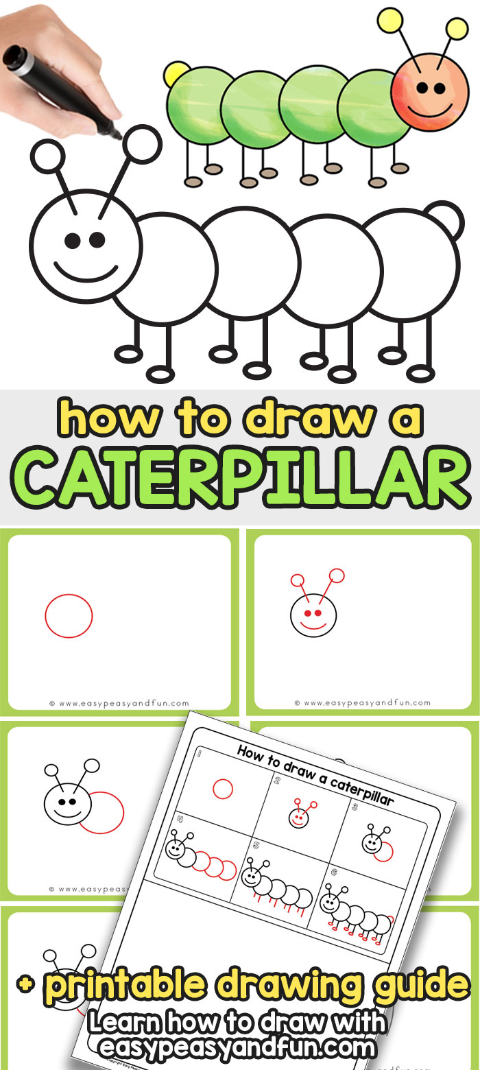 700x1560 How To Draw A Caterpillar - Caterpillar Drawing Pictures