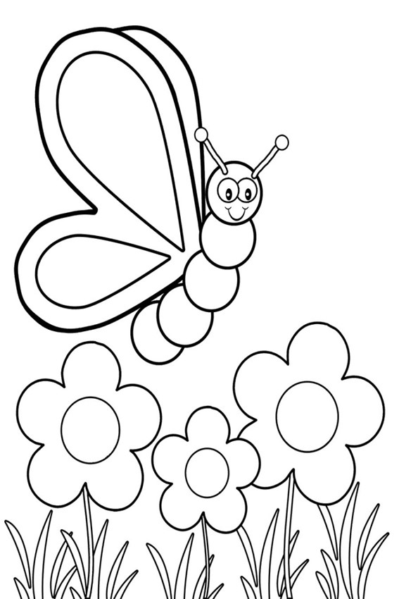 567x850 List Of Beautiful Caterpillar And Butterfly Coloring Pages - Caterpillar To Butterfly Drawing