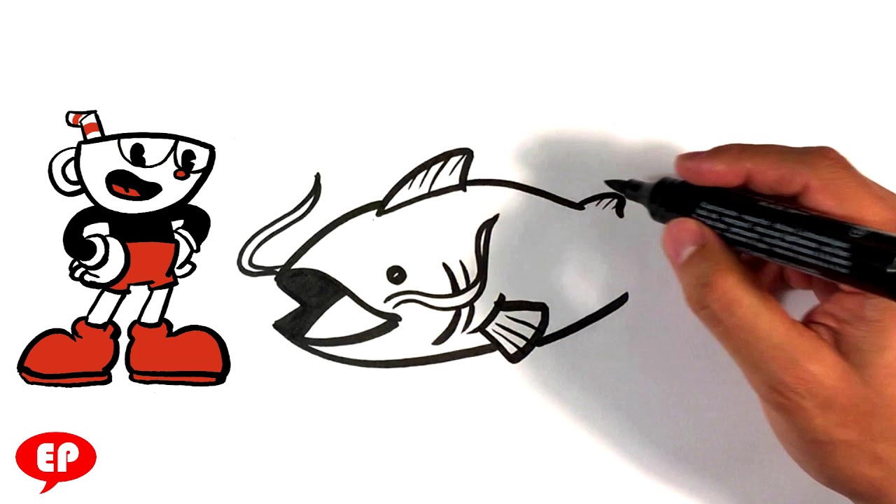 1280x720 how to draw a catfish - Catfish Drawing