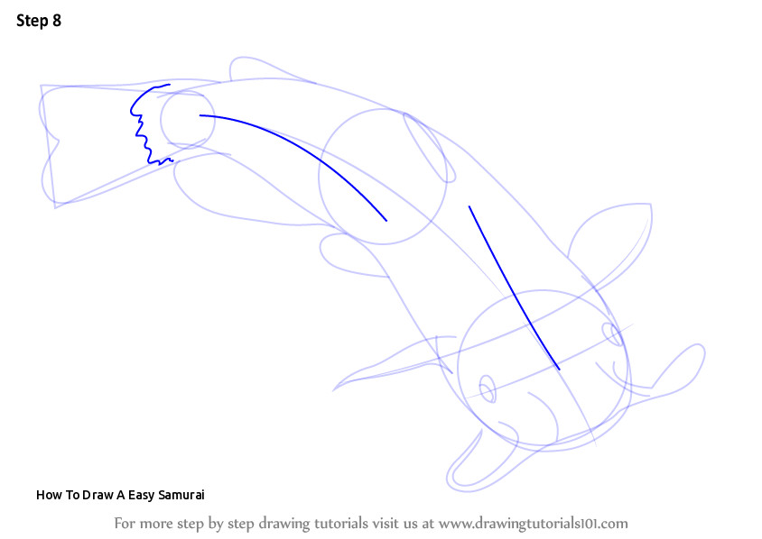 844x598 How To Draw A Easy Samurai Learn How To Draw A Catfish Fishes Step - Catfish Drawing Step By Step