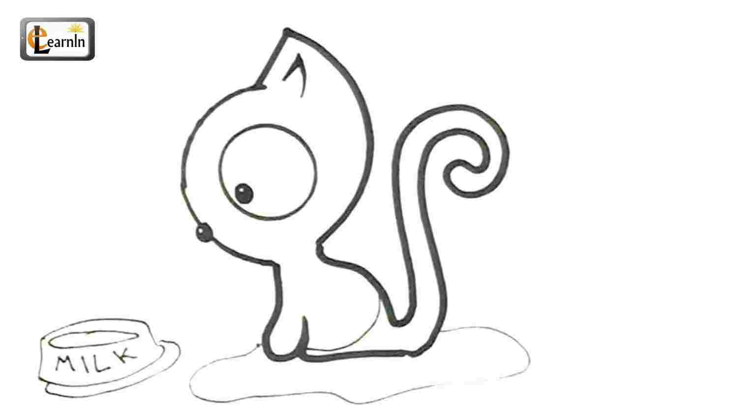 1517x853 How Catfish Drawing Easy To Draw An Easy Cat Art For Kids A Kitten - Catfish Drawing Step By Step