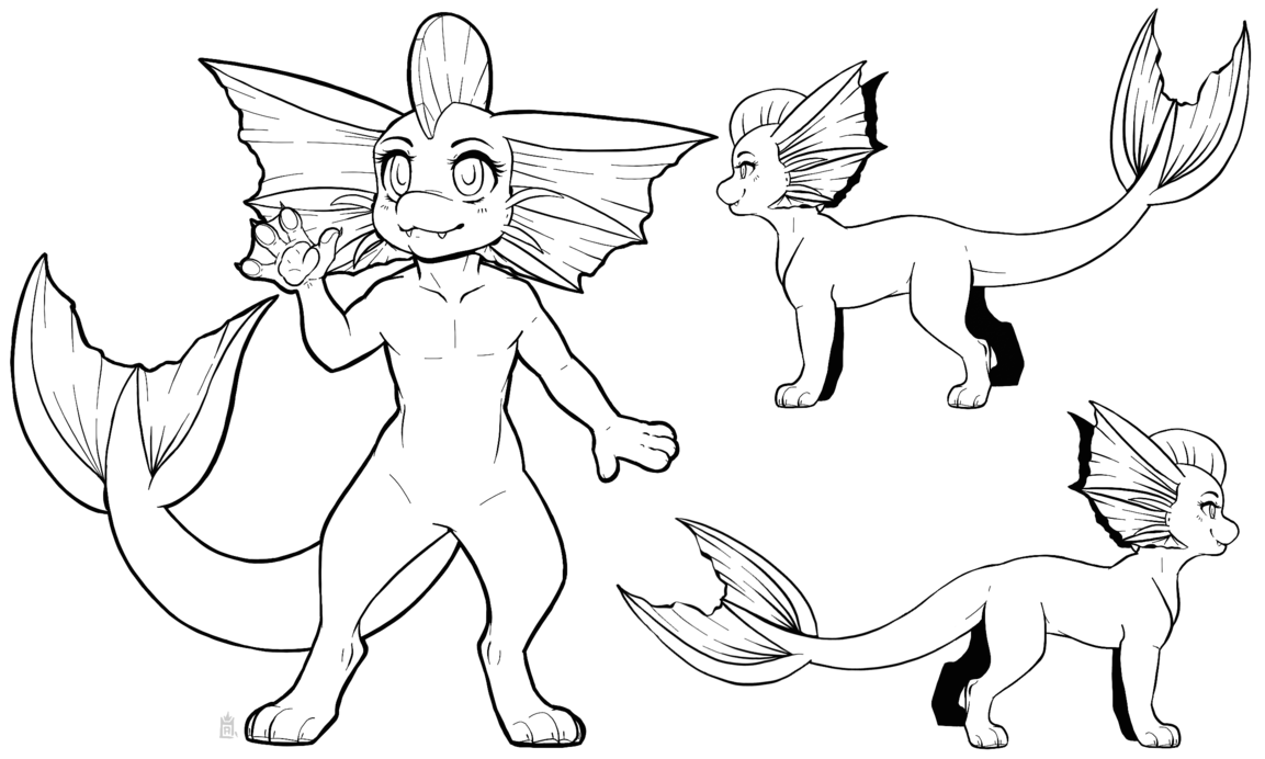 1153x692 Catfish Reference Lineart - Catfish Line Drawing