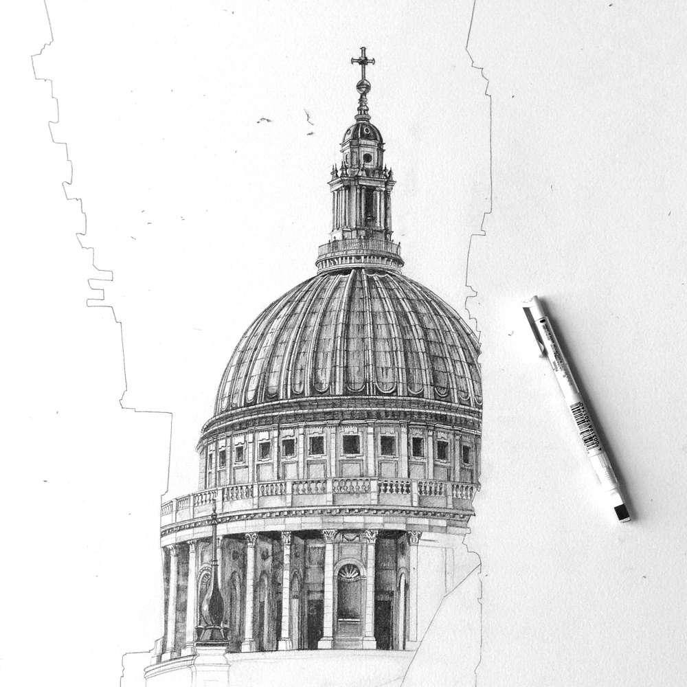 Cathedral Drawing at PaintingValley.com | Explore collection of ...