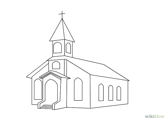 Catholic Church Drawing at PaintingValley.com | Explore collection of ...