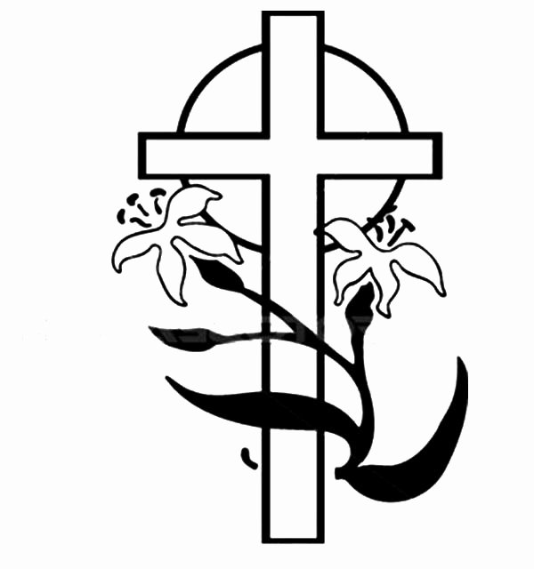 600x640 Crosses Coloring Pages For Adults Lovely Sunday School Coloring - Catholic Cross Drawing
