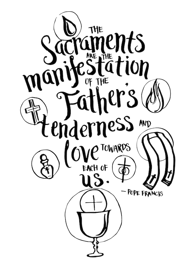 624x882 catholic sacraments - Catholic Drawings