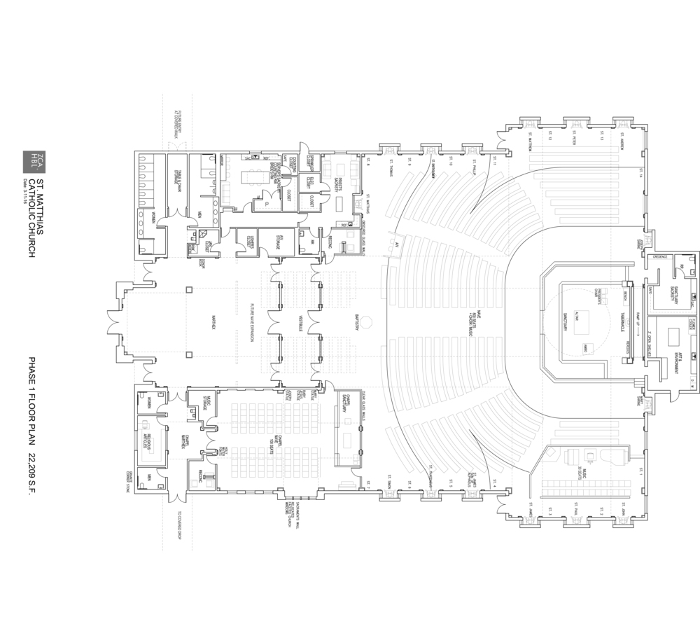 1000x891 Architectural Drawings - Catholic Drawings