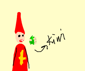 300x250 catholic priest eats a kiwi drawing - Catholic Priest Drawing