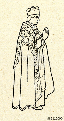 264x500 catholic priest wearing cope stock photo and royalty free images - Catholic Priest Drawing