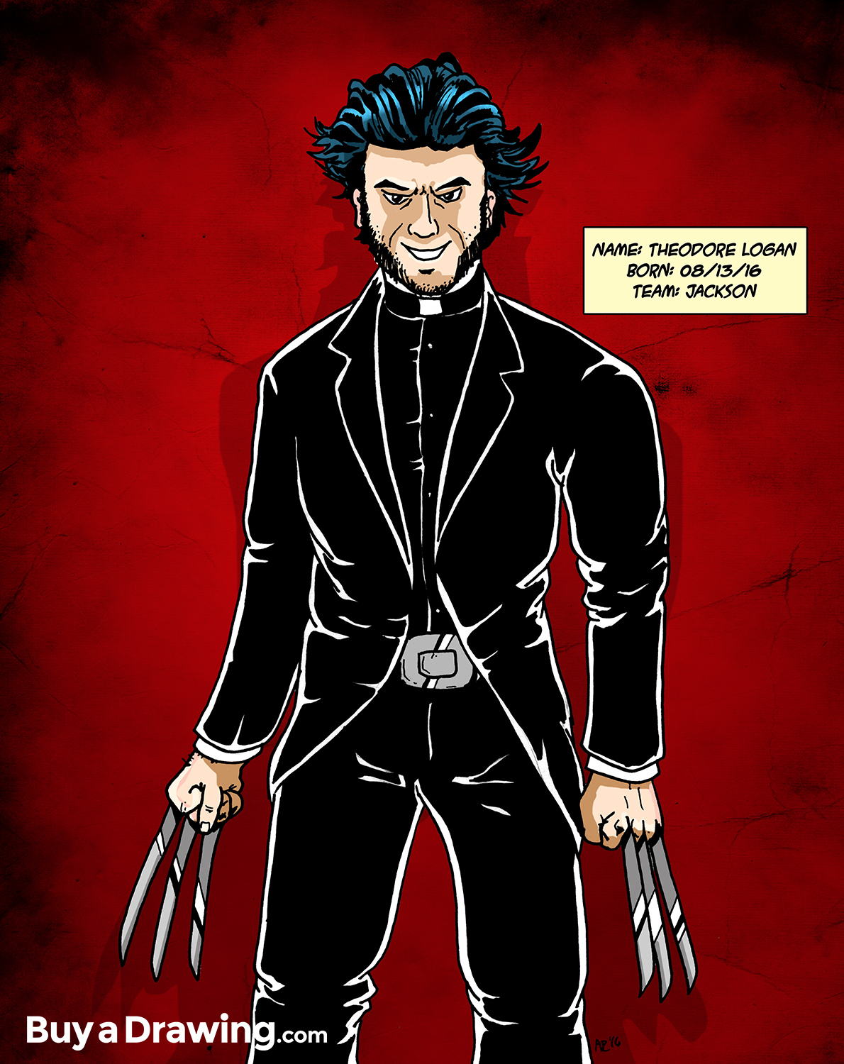 1190x1500 wolverine drawn as a catholic priest comic drawing - Catholic Priest Drawing