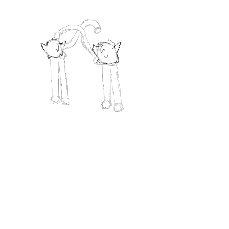 802x802 how to draw two cats in love - Cats In Love Drawing