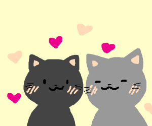 300x250 cats in love drawing - Cats In Love Drawing