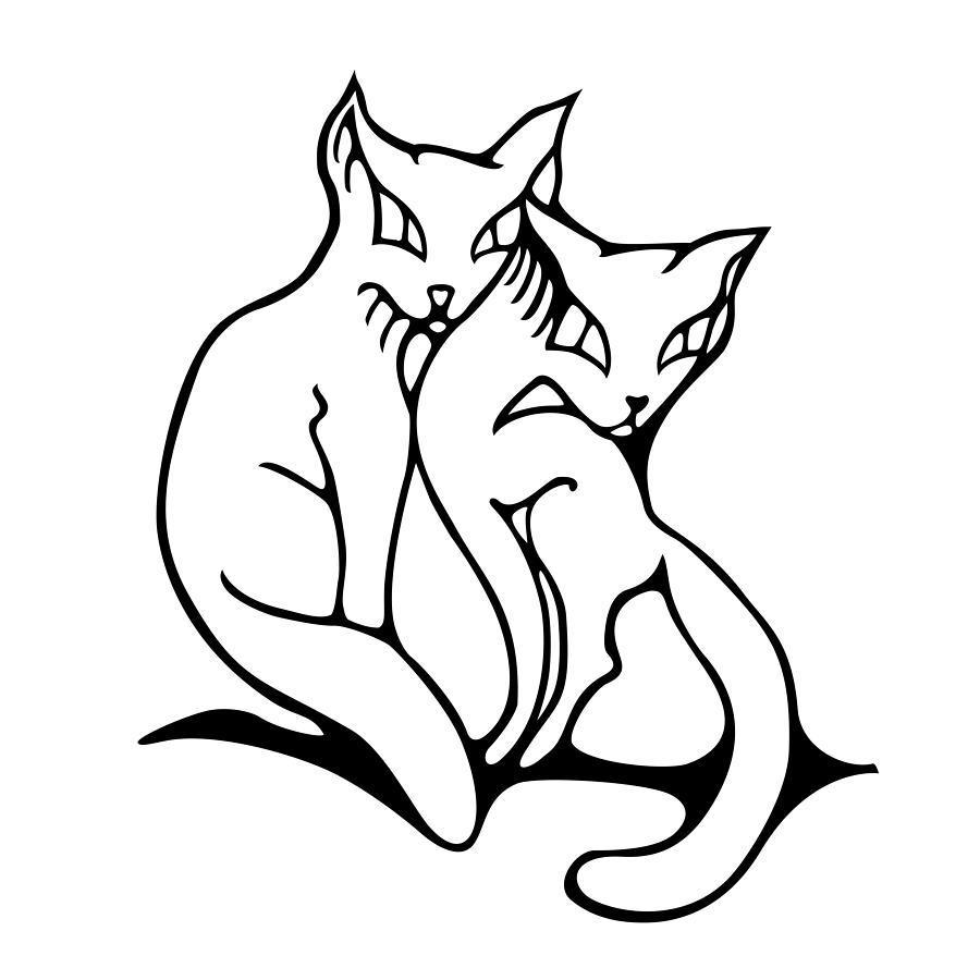 900x900 alien cats in love drawing - Cats In Love Drawing