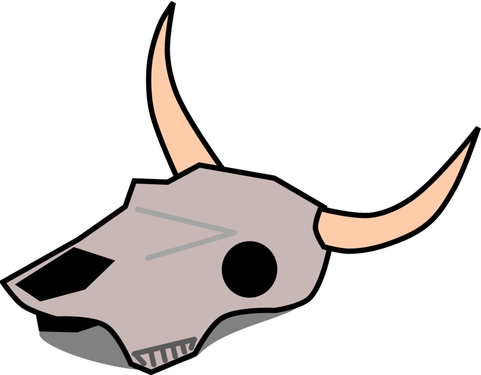 962x750 Longhorn Free Cow Skull Transparent Png Clipart Free - Cattle Skull Drawing
