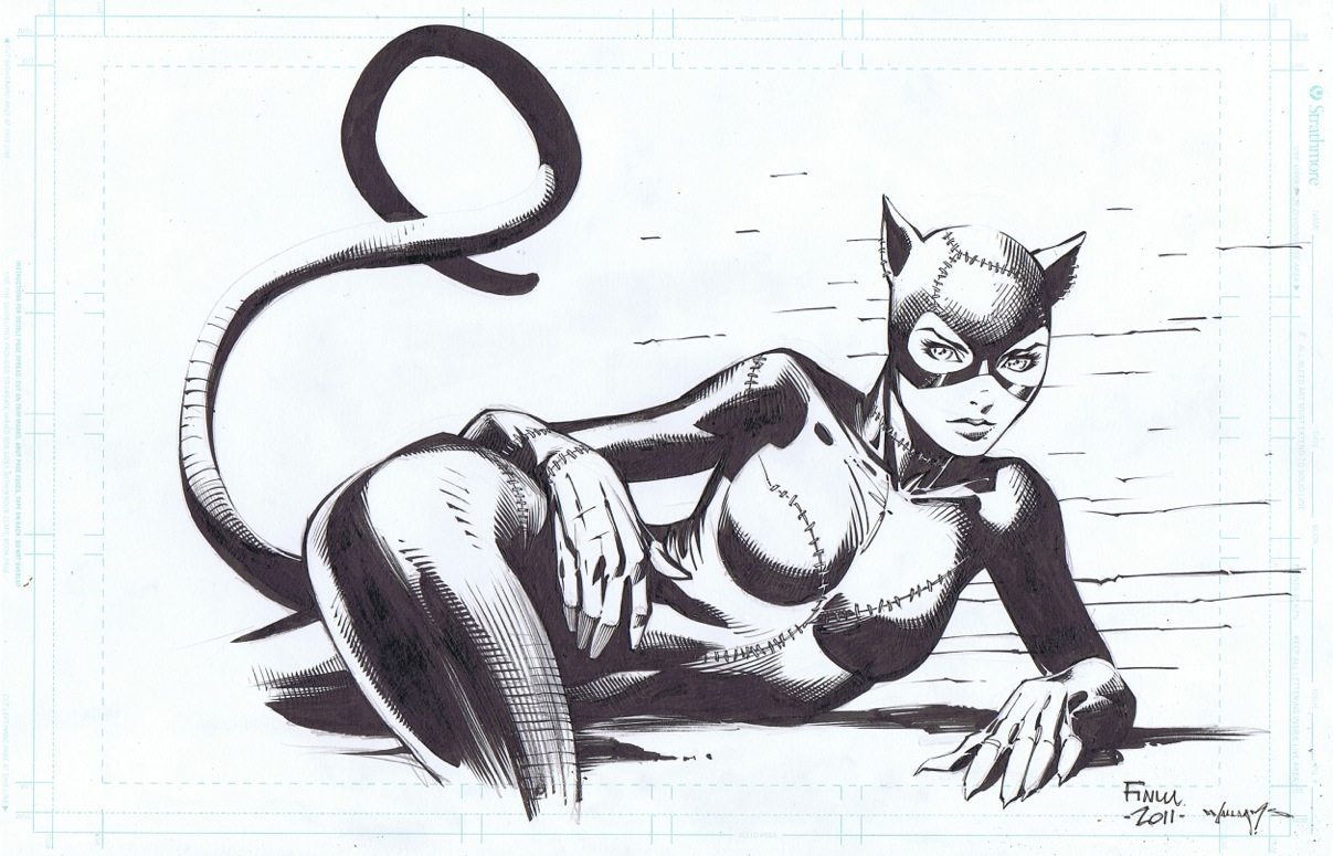Catwoman - Catwoman Cartoon Drawing. 