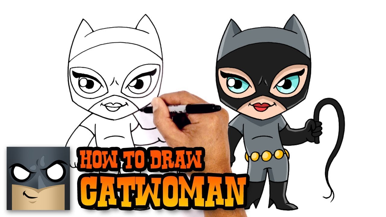 1280x720 how to draw catwoman - Catwoman Cartoon Drawing