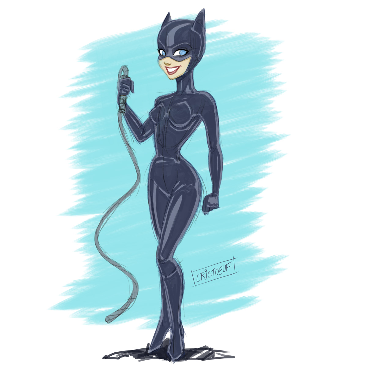 Catwoman Cartoon Drawing at PaintingValley.com | Explore collection of