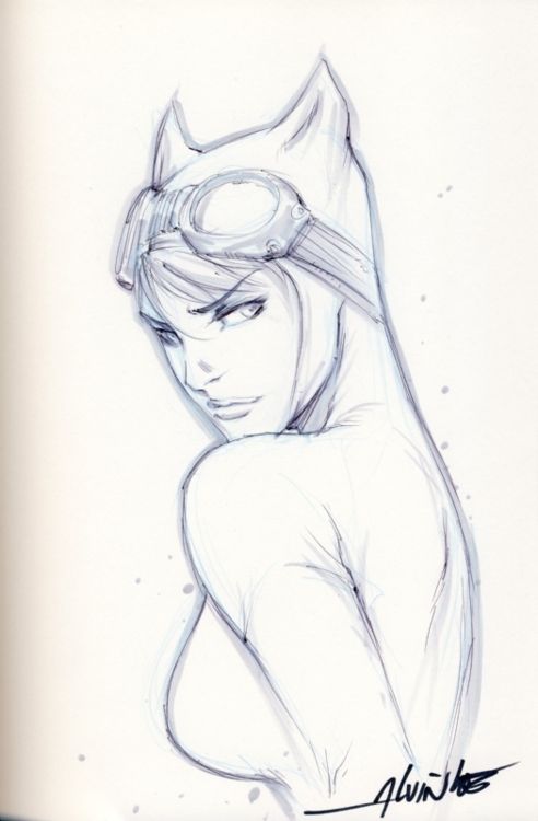 492x750 catwoman - Catwoman Drawing