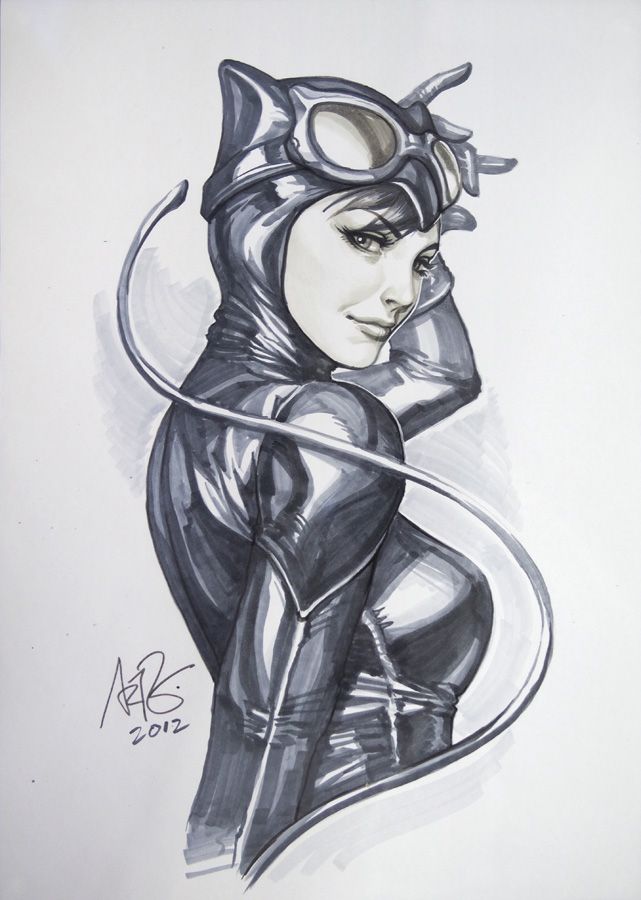 641x900 i don't know what it is about this drawing of catwoman, but i - Catwoman Drawing