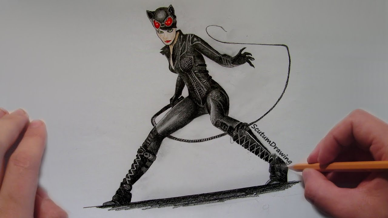 1280x720 catwoman - Catwoman Drawing