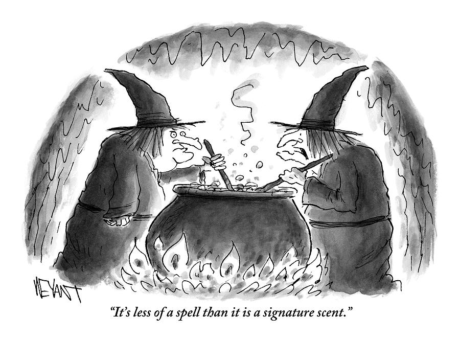 900x663 two witches stir the liquid in their cauldron drawing - Cauldron Drawing