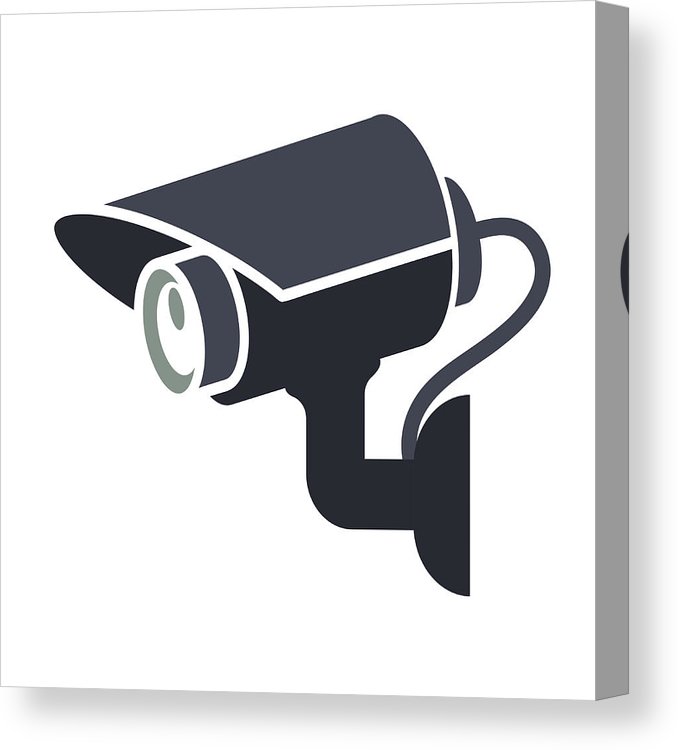 678x750 Icon Illustration For Cctv Camera Canvas Print Canvas Art - Cctv Camera Drawing